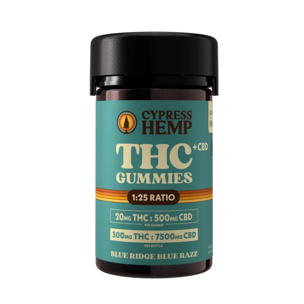 7800mg THC Gummies + CBD Blue Ridge Blue Razz