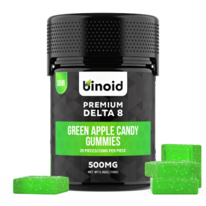 Binoid Premium Delta 8 Green Apple Candy Gummies 500mg