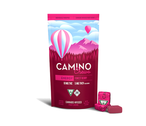 Camino Chews THC Gummies Energy Forest Berry 200mg