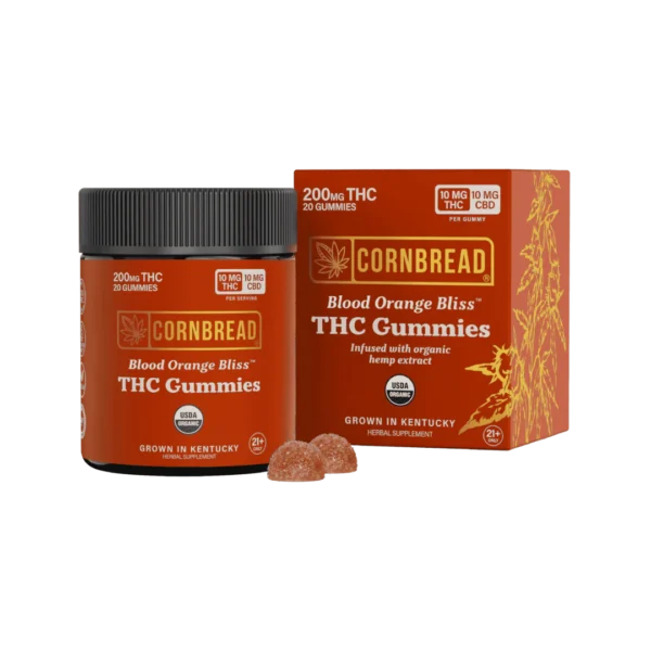 Cornbread Blood Orange Bliss THC Gummies 200mg