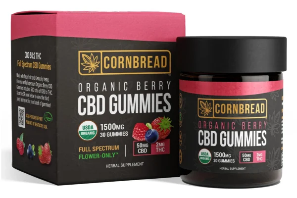 Cornbread Organic Berry CBD Gummies 1500mg Full Spectrum